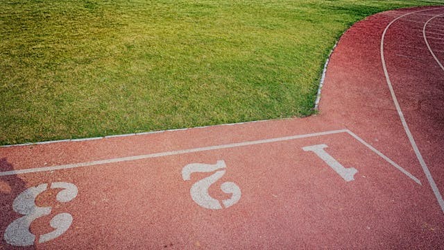 A photo of a track field 