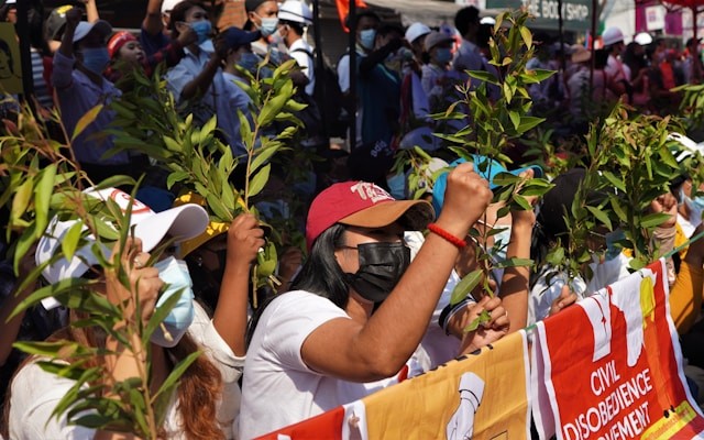 A photo depicting workers' strike