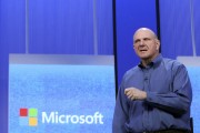 Microsoft CEO Steve Ballmer speaks during his keynote address at the Microsoft 
