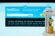 Twitter website and hourglass 