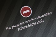 A web browser blocks Adobe Flash due to a security issue