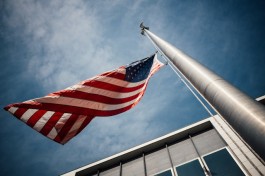 A photo of a US flag 