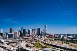 An aerial  photo of Dallas City 