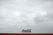 Coca-Cola signage is pictured at a bottling plant near the Andalusian capital of Seville, southern Spain February 6, 2014.